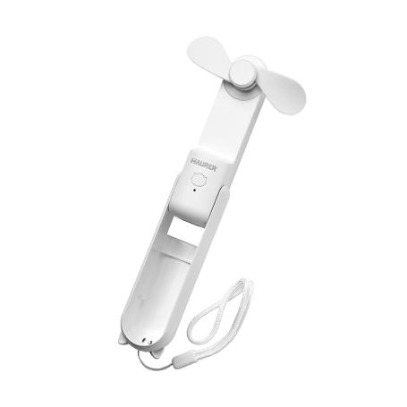 MINI VENTILADOR PLEGABLE RECARGABLE A BATERIA. 3 VELOCIDADES FUNCION POWERBANK