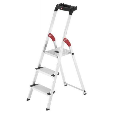 HAILO-5_8813-011-ESCALERA TIJERA ALUMINIO PELDAÑO ANCHO XXL EASYCLIX (3 PELDAÑOS) R