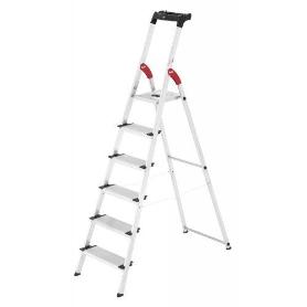 HAILO-5_8816-011-ESCALERA TIJERA ALUMINIO PELDAÑO ANCHO XXL EASYCLIX (6 PELDAÑOS) R