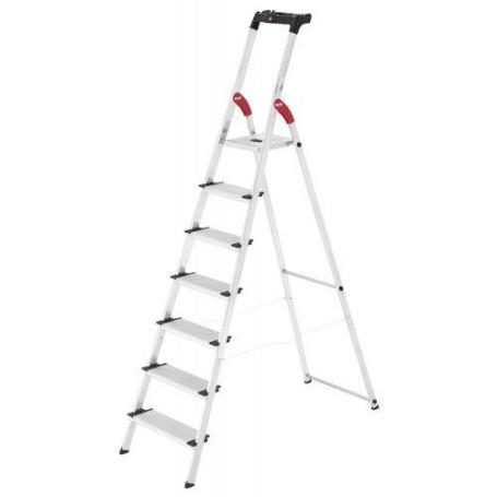 HAILO-5_8817-011-ESCALERA TIJERA ALUMINIO PELDAÑO ANCHO XXL EASYCLIX (7 PELDAÑOS) R