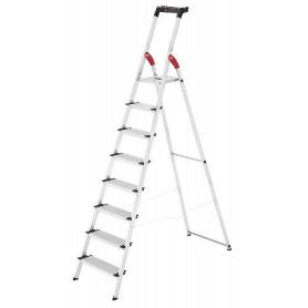 HAILO-5_8818-011-ESCALERA TIJERA ALUMINIO PELDAÑO ANCHO XXL EASYCLIX (8 PELDAÑOS) R
