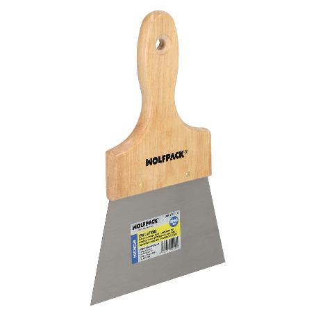 ESPATULA TECHOS MANGO MADERA HOJA ACERO 90 X 140 MM. APLICAR YESO, PINTORA, MASILLAS, PLADUR, ETC.