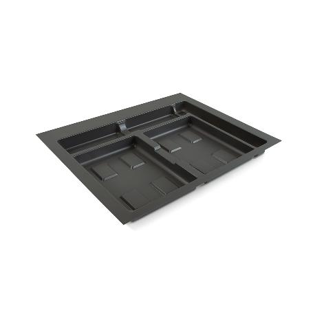 EMUCA BASE PARA CONTENEDORES DE CAJÓN COCINA RECYCLE, 2 HUECOS, MÓDULO 700MM, PLÁSTICO GRIS ANTRACITA