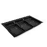 EMUCA BASE PARA CONTENEDORES DE CAJÓN COCINA RECYCLE, 3 HUECOS, MÓDULO 800MM, PLÁSTICO, NEGRO