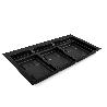 EMUCA BASE PARA CONTENEDORES DE CAJÓN COCINA RECYCLE, 3 HUECOS, MÓDULO 900MM, PLÁSTICO, NEGRO