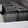 EMUCA KIT DE CONTENEDORES DE RECICLAJE PARA CAJÓN DE COCINA RECYCLE ALTURA 266MM, 1X15LITROS, 2X7LITROS, PLÁSTICO, 