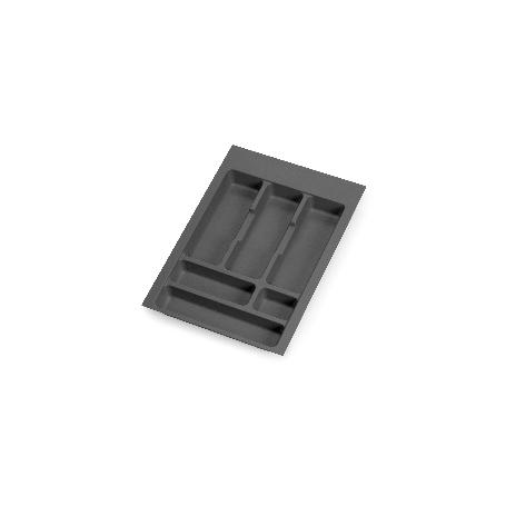 EMUCA CUBERTERO OPTIMA PARA CAJÓN UNIVERSAL, MÓDULO 400MM, PLÁSTICO, GRIS ANTRACITA