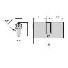 CVL CILINDRO EUROPERFIL 5990-25X25-4LN NIQUEL R13 LEVA CORTA