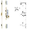 CERRADURA SEGURIDAD BULONES TESA 3 PUNTOS T2B3566LE CERRADERO 40MM, DORADA, ESC/ABIERTO