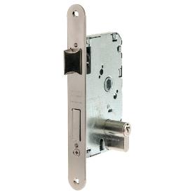 CERRADURA PARA PUERTAS DE MADERA 2010P, CILINDRO TE5 EUROPERFIL, ENTRADA DE 40MM, FRENTE REDONDEADO, ACABADO HIERRO