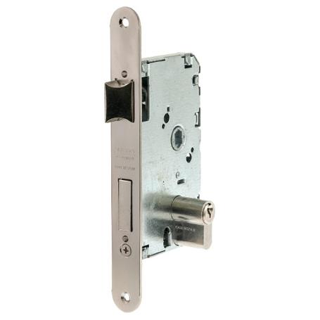 CERRADURA PARA PUERTAS DE MADERA 2010P, CILINDRO TE5 EUROPERFIL, ENTRADA DE 40MM, FRENTE REDONDEADO, ACABADO HIERRO