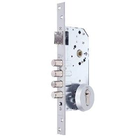 CERRADURA EMB.BULONES TESA R100B566C C/RECTO, PINTADA CROMO, ESC/ABIERTO
