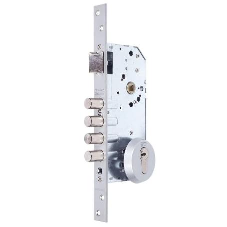 CERRADURA EMB.BULONES TESA R100B566C C/RECTO, PINTADA CROMO, ESC/ABIERTO