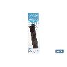 PERCHERO DE PARED NEGRO DE ACERO CON 3 POMOS 15,6 X 2,7 X 2,8 CM