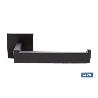 PORTARROLLOS/TOALLERO NEGRO MATE DE ACERO CON DISEÑO CUADRADO GAMA FAIAL 16 X 8 X 5,5 CM