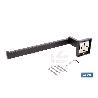 TOALLERO NEGRO MATE DE ACERO CON DISEÑO CUADRADO GAMA FAIAL 27 X 8 X 5,5 CM