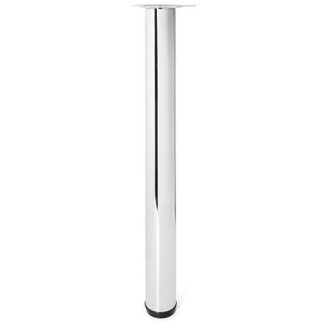 PATA DE MESA REGULABLE VIGO Ø60 H710 - BLANCO, NEGRO, GRIS Y CROMO ACABADO CROMO