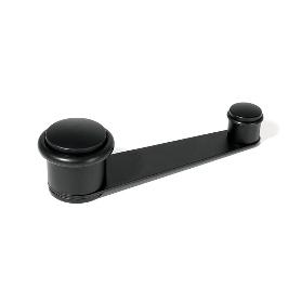 TOPE PUERTA DOBLE CON RETENEDOR INOX201 / NEGRO ACABADO NEGRO