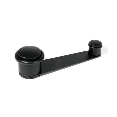 TOPE PUERTA DOBLE CON RETENEDOR INOX201 / NEGRO ACABADO NEGRO