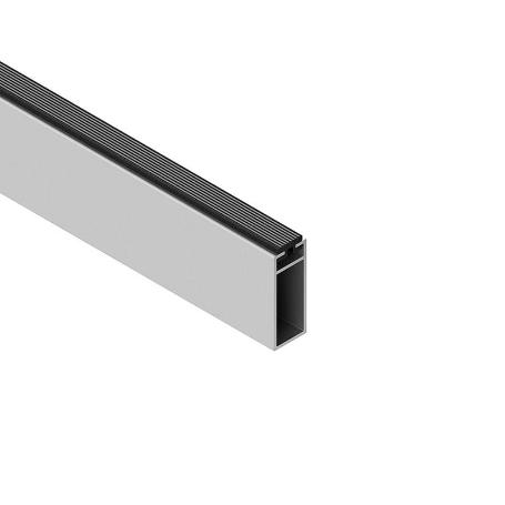 TUBO ALUMINIO PLATA MATE, GRAFITO, NEGRO MATE RECTANGULAR 30-12 3M ACABADO GRAFITO