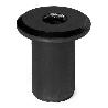TUBO CONJUNTO UNION M6 CEGAS NEGRO / NÍQUEL ACABADO NEGRO LONGITUD 27MM
