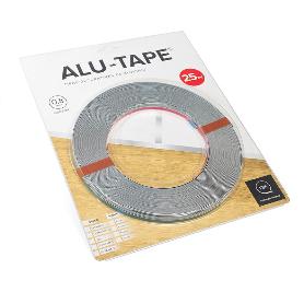 PERFIL ADHESIVO ALU - TAPE 0,5 GRUESO 25M NEGRO MATE, CROMO, PLATA MATE ACABADO PLATA MATE ANCHO 6