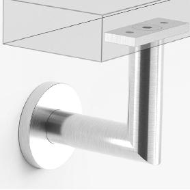 SOPORTE PASAMANOS JNF Ø50 INOXIDABLE SATINADO IN.18.131