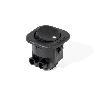 INTERRUPTOR UNIPOLAR DYAL NEGRO P/EMBUT  ON/OFF. FIJACION TORNILLO.