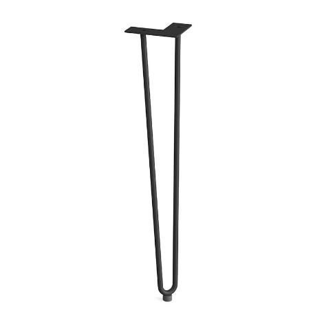 PATA METÁLICA VARNIA XL EN VARILLA DE ACERO - ACABADO NEGRO MATE H720 MM