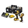 KIT 18V BRUSHLESS ATORNILLADOR+ATORN.IMP DCD777+DCF787 DCK2059D2T