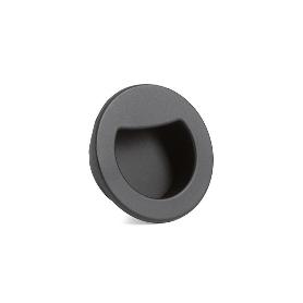 TIRADOR EMBUTIR ZMK MARIET Ø35 D45 RAL9006 ACABADO NEGRO MATE