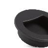 TIRADOR EMBUTIR ZMK MARIET Ø35 D45 RAL9006 ACABADO NEGRO MATE