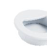 TIRADOR EMBUTIR ZMK MARIET Ø35 D45 RAL9006 ACABADO BLANCO MATE