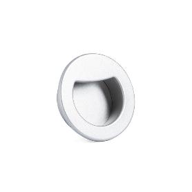 TIRADOR EMBUTIR ZMK MARIET Ø35 D45 RAL9006 ACABADO GRIS RAL