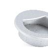 TIRADOR EMBUTIR ZMK MARIET Ø35 D45 RAL9006 ACABADO GRIS RAL