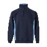 SUDADERA BICOLOR AZYL NAVY/CELESTE TALLAS S-XL TALLA XL