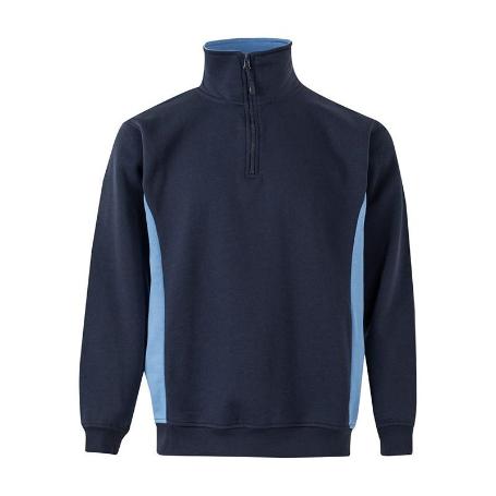 SUDADERA BICOLOR AZYL NAVY/CELESTE TALLAS S-XL TALLA S