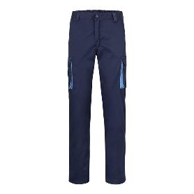 PANTALÓN BICOLOR STRETCH AZUL NAVY/CELESTE TALLAS 38 - 54 TALLAJE TALLA 52
