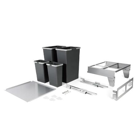 CUBO BASURA EXTRAÍBLE ECOLÓGICO MEILA M300 1X35L. ANT GUIA GRASS EXTRACCIÓN TOTAL CIERRE AMORT., C/TAPA. MODULO MOD