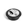 RODILLO GIRATORIA ROLLEN SOFT D64-50 NEGRO  ARO D27MM. GOMA BLANDA (SOFT).