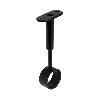 SOPORTE TUBO RED.REGUL Ø25 CENTRAL NEGRO REGULABLE 80-110MM NEGRO MATE