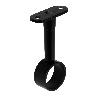 SOPORTE TUBO RED.REGUL Ø25 CENTRAL NEGRO REGULABLE 80-110MM NEGRO MATE