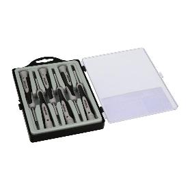 JUEGO DESTORNILLADORES DE PRECISION PLUS 6 PIEZAS, PUNTAS IMANTADAS, ACERO AL CROMO VANADIO, CABEZAL GIRATORIO