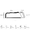ARCO SIERRA ACERO CON EMPUÑADURA DE ALUMINIO ANGULO CORTE AJUSTABLE. CORTA ACERO, ALUMINIO, MADERA, PLASTICO, COBRE