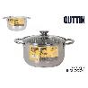 26 CMS CACEROLA  ACERO INOXIDABLE CON TAPA CRISTAL APTO PARA INDUCCION NEW NERON QUTTIN