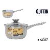 16 CMS CAZO  ACERO INOXIDABLE CON TAPA CRISTAL APTO PARA INDUCCION 2 LITROS NEW NERON QUTTIN