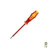 DESTORNILLADOR PLANO AISLADO CERTIFICADO VDE 1.000 V. MEDIDA 0.5 X Ø 3.0 X 100 MM. DESTORNILLADOR SEGURIDAD ELECTRI