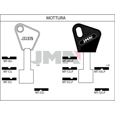 LLAVES JMA SEGURIDAD LATON PLASTICO MOD MT-EG.P