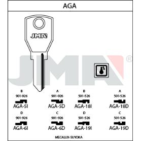 LLAVES JMA TIPO B MOD AGA-18D (CAJA 50 UNIDADES)