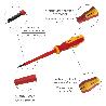 DESTORNILLADOR PLANO AISLADO CERTIFICADO VDE 1.000 V. MEDIDA 0,4 X Ø 2,5 X 75 MM. DESTORNILLADOR SEGURIDAD ELECTRIC